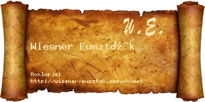 Wiesner Euszták névjegykártya